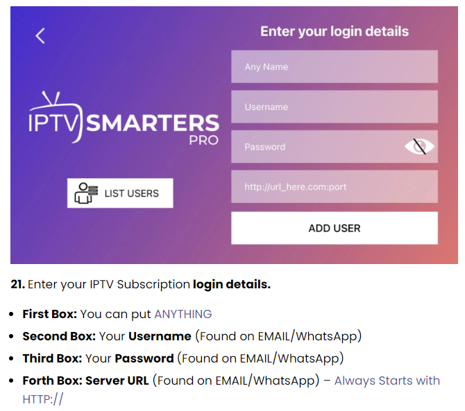 IPTV Smarters Pro login issue