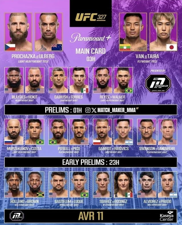 UFC 327 Live Stream: How to Watch Prelims & PPV