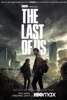 Atmospheric poster for an HBO original series with two characters in a post-apocalyptic cityscape, indicative of the high-stakes drama series available on Oneclicktv